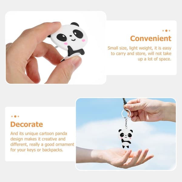 10 st Panda Nyckelring Pack Tecknad Söt Pvc Multifunktionell Lätt Nyckelring