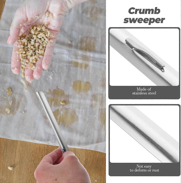 5 Pcs Restaurant Crumb Sweeper, Stainless Steel Table Crumb Scraper Bread Crumb Sweeper Cleaning Tool for Kitchen (FMY)