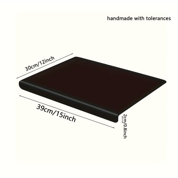 Large Black PET Cutting Board with Edge - Food Safe, Scratch Resistant, Durable Kitchen Countertop Protector, Easy to Clean, Christmas Gift