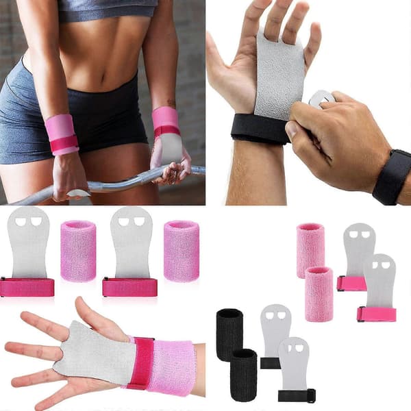 Barn Greppdynor Gymnastik Pull Up Grepp Handgrepp Träningshandskar och Handledsbandage för Flickor Pojkar och Ungdomar Rosa M Pink M Pink M