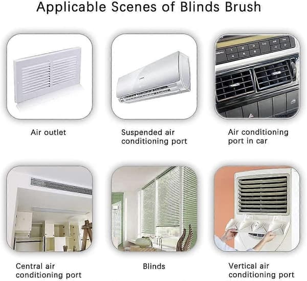 Wet Dry Blind Cleaner Brush with Ergonomic Handle Blinds Home Care & Cleaning Tool Damp Duster
