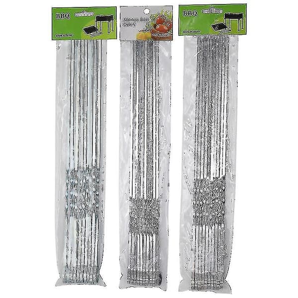 20 stk BBQ-spyd Flade Metal Grillspyd Rustfrit Stål Shish Kabob Pinde