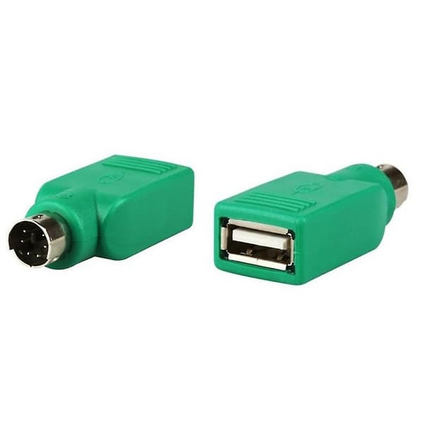 2 stk USB hunn til hann adapterkonverter for PS2 datatastaturmus