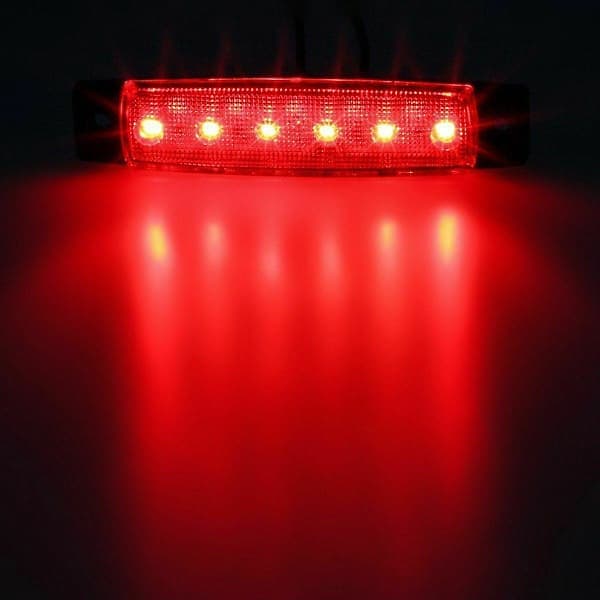 10X 12V LED Rød Positionslys Sidemarkeringslys Indikatorlampe Strip Lastbil Trailer