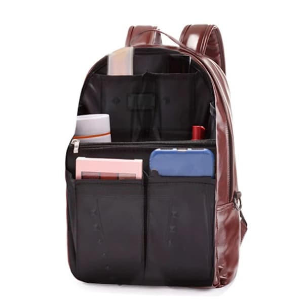 Ryggsäck Förvaringsinsats Väska Innerfack Sorteringsväska Foder Organizer Rosa Rand Rosa Rand Pink Stripe