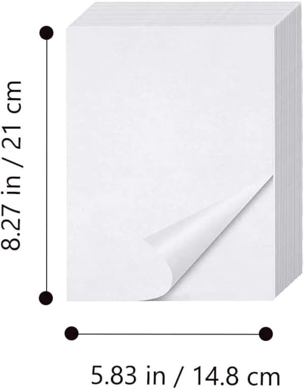 Release Paper A5 20 Sheets Non-Stick DIY Protective Dust Cover Stickers