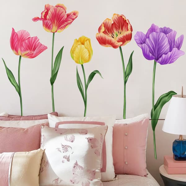 Väggdekaler Trädgård Blommor Väggkonst Dekaler Sovrum Vardagsrum Heminredning