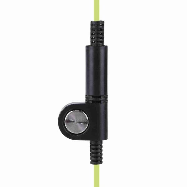2 Colors 2-Pin Earphone PTT Walkie Talkie Headset Flat Cable Earpiece Microphone Headphone (Green)