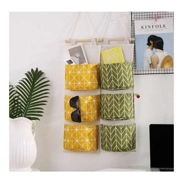3-pack förvaringsväska, bomullsväska, hängväska, diverseväska, tygväska 20 x 60 cm