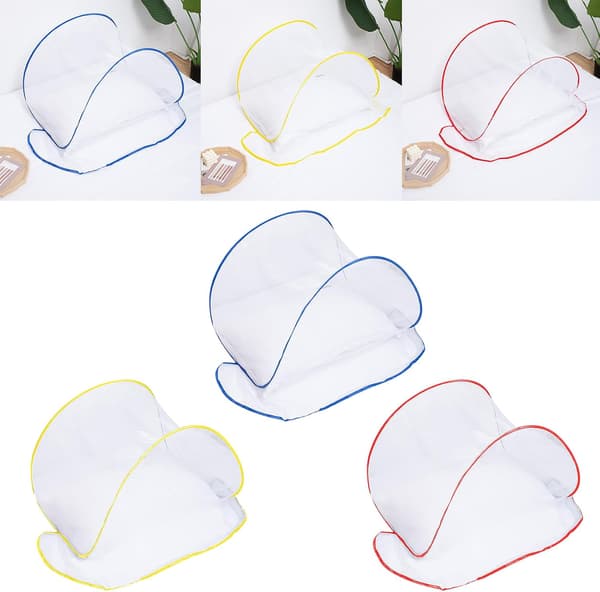 Mosquito Net, Foldable Mini Mosquito Net for Head, Ultralight Pop-Up Mosquito Net for Bedding Camping Travel Patio Blue Blue