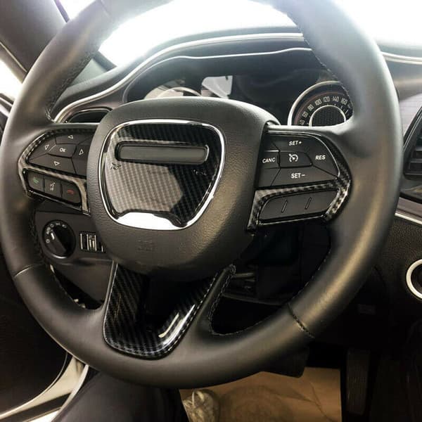 Decorative ABS Fiber Steering Wheel Cover for Car Styling
