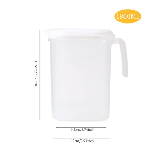 Carafes, Refrigerator Pitchers with Lids, Leak-Proof Water Pitcher for Refrigerator Door for Iced Tea Drinks 1.8L