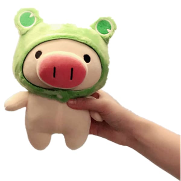 Sikaplyschlelu, söpö possunukke, luova hahmolelu, superpehmeä lapsille, 23 cm (vihreä)