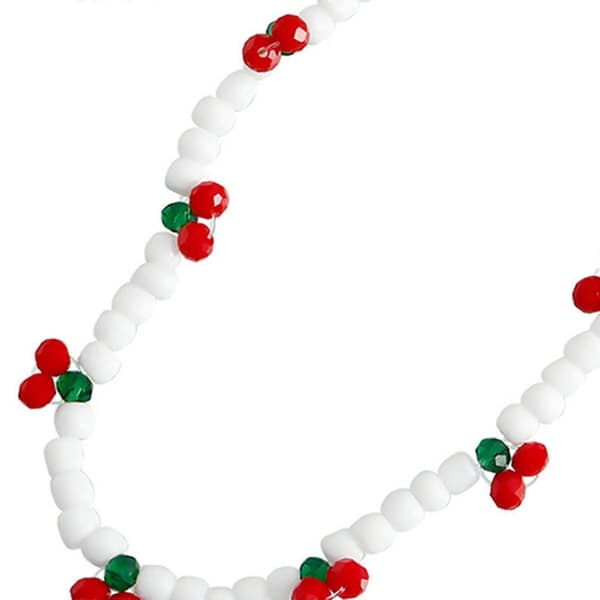 Mobile Phone Charm Cherry Fruit Beads Strap Chain, Girls Key Holder Gift 23cm 23cm