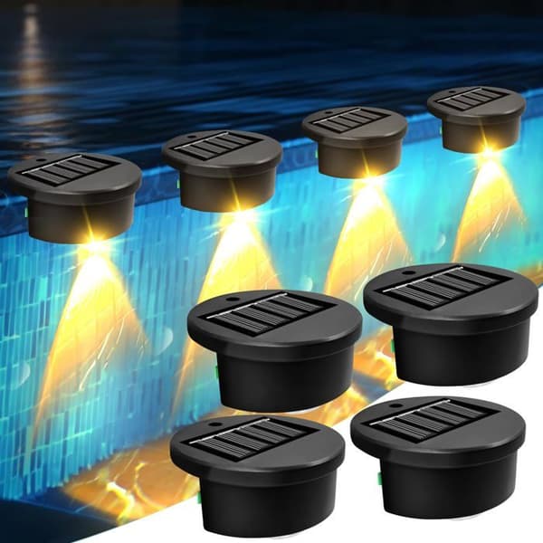 Sett med 4 flytende solcellelamper til basseng - LED-belysning - Vanntett dammbelysning