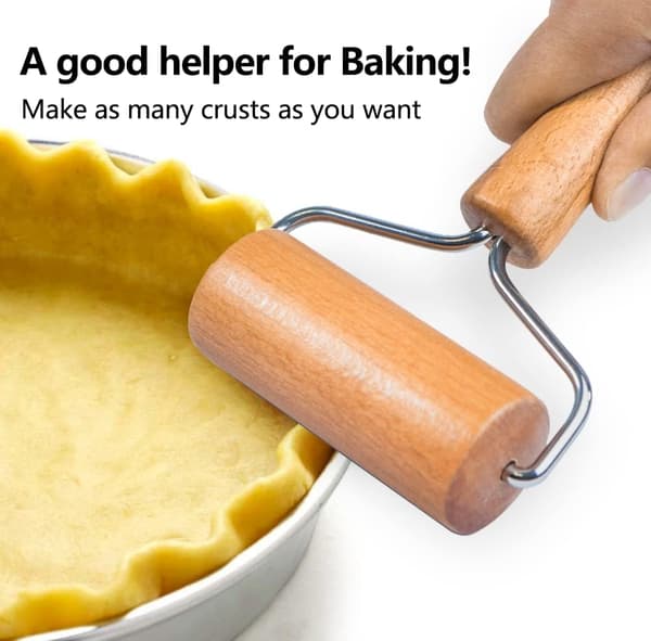 Kjevle, trekjevle, non-stick pizzakjevle, deigbakesett, egnet for hjemmekjøkken baking matlaging 1 stk