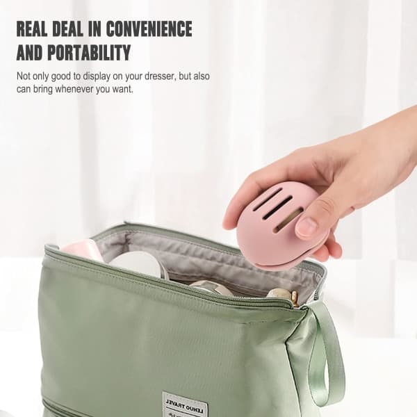 Sminksvamp Hållare, Splittersäker Ekologisk Silikon Skönhetsfodral Blender för Resor, Rosa