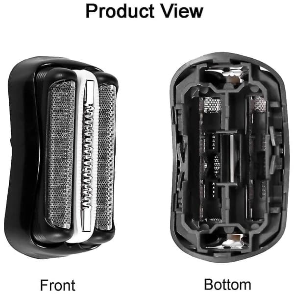 2 stk 32b barberblade kompatible med Braun Series 3, erstatningsfolie og skær sort ingen