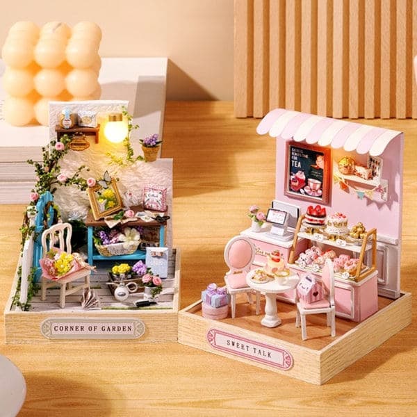 DIY Dukkehus Miniatyr med Møbler Tre Mini Hus Kit Romdekorasjoner Håndverk Gave til Tenåringer Voksne Kvinner Menn null - 4 null - 4 null - 4