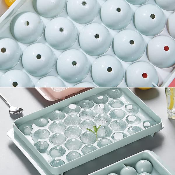 Silicone Ice Mold 1 pc 33-cell Large Ice Mold, Ice Mold with Lid for Freezer Easy Release, Ice Ball Maker