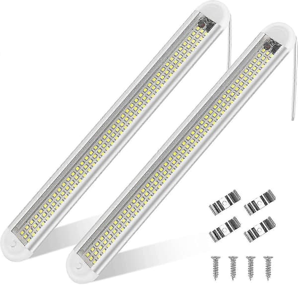 12V-85V LED Interiørlys 120 LED Bilbelysning med Afbryder til Varevogn Båd (2 Styk)