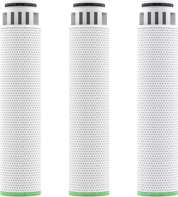 Erstatningsfilterpatron for filter, dusjhode, mykner hardt vann, fjerner klor og fluor, 3 stk i 1 pakke