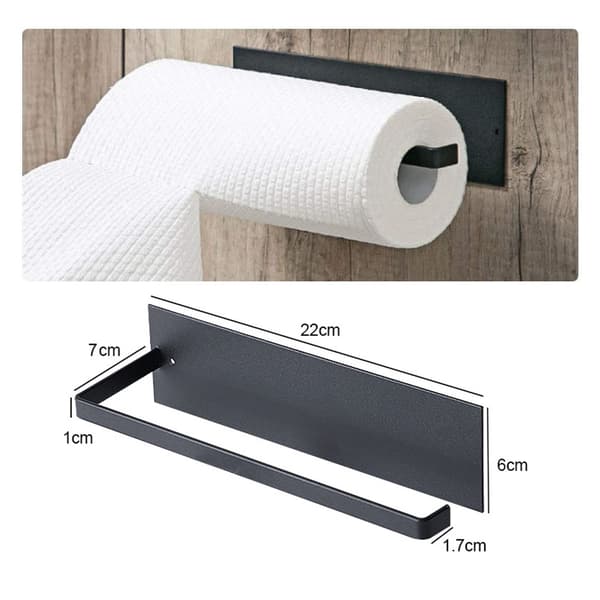 Itsekiinnittyvä keittiöpaperiteline, ei porausta, keittiöpaperi