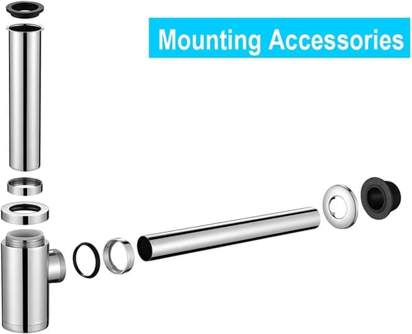 Handfat avloppsrör 1-1/4\"x32mm, universellt höjdjusterbart, luktsäkert, hög kvalitet