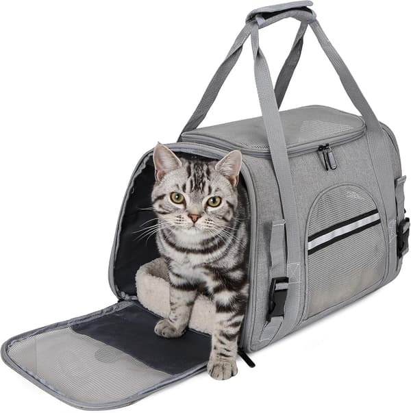 Cat Carrier, Breathable and Foldable Dog Carrier, Cat Carrier