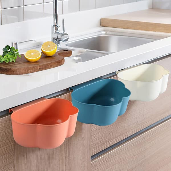 Hanging Trash Can for Kitchen, Practical and Clean Aid for Cooking, Polypropylene (PP) Cabinet Door Mounting for Space Saving