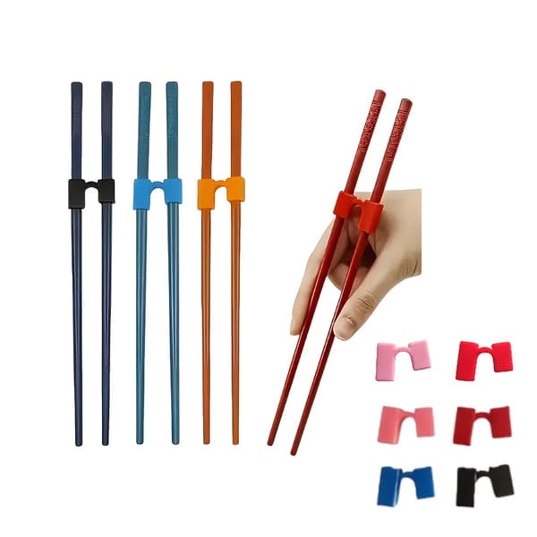 2 Pieces Beginner Chopsticks, Easy Non-Slip Training Utensils for Adult Beginners