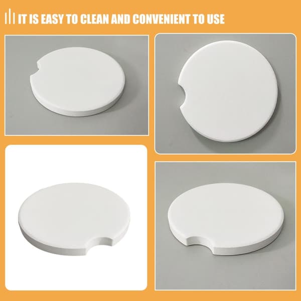 Sublimation Ceramic Blanks Easy Cleaning 24 Pcs Round Shape Protects Car Cup Holders