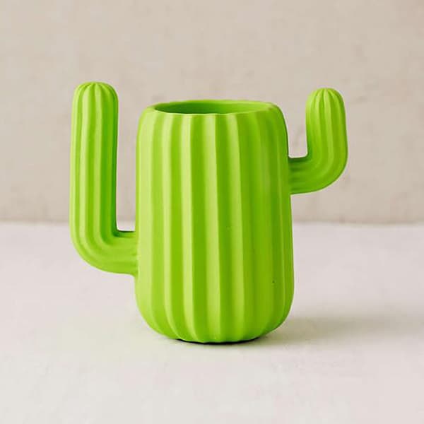 Multifunctional Cute Cactus Magnetic Pen Holder Pot Home Office Desk Supplies Storage Box