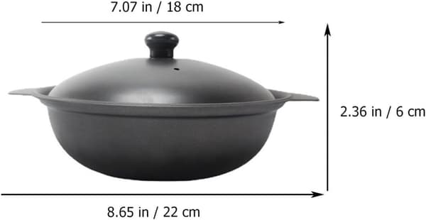 Støbejernsgryde 18 cm med låg til braiseret kylling og risretter