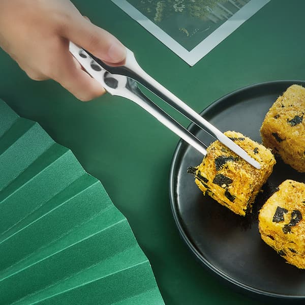 Fødevaretang i rustfrit stål med skridsikkert greb til flere formål 304 klemgafler skeer 304 Clamp Forks Spoons