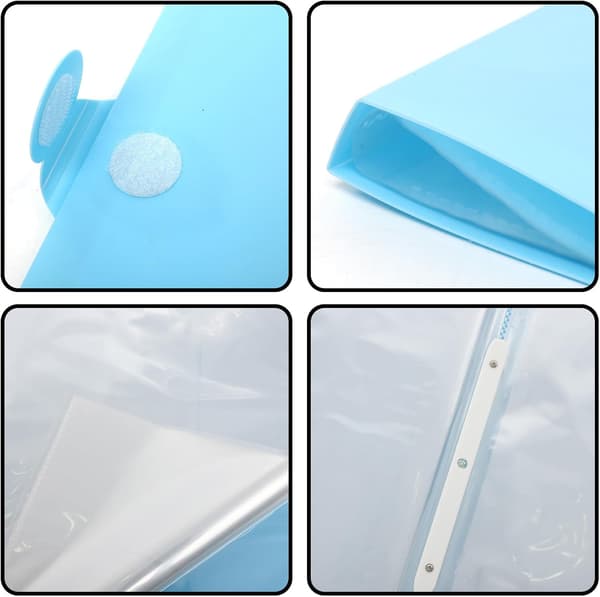 Art Portfolio A3 8K with Handle, 30-Page Blue Art Student Portfolio Book