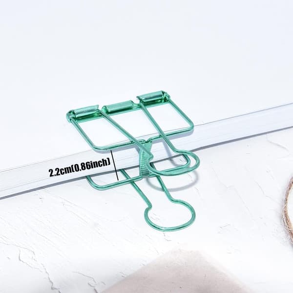 Extra Large Clips 51 mm, Large Green Paper Clips for Office and School (15 pcs)