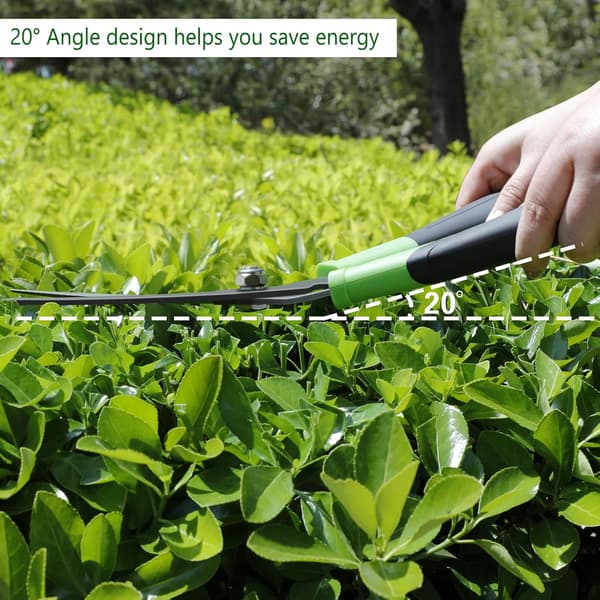 GARDENWORK Hedge Shears, Garden Scissors Handheld, Boxwood, Shrubs, Bush Cutter with Teflon Coating High Carbon Steel Blade