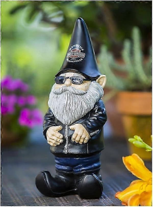 Harley-Davidson Havetomte med Biker-tema, 4,5 x 6 x 15 cm (FMY)