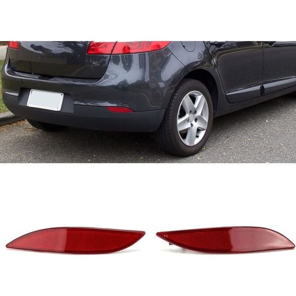 Par bakre stötfångarreflektorer 265650004R reservdelar för Megane III Fluence bakre stötfångarreflektor