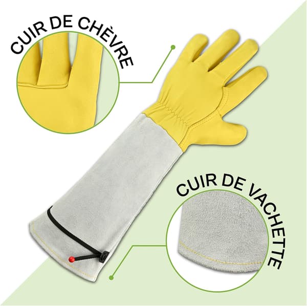 Garden Gloves with Forearm Protection - Thorn Proof - M M M