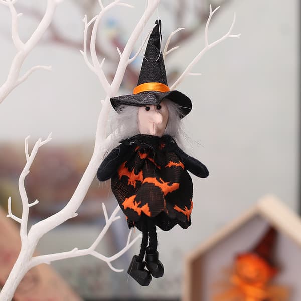 2 stk Halloween-dekorasjoner, gresskarheks-anheng, festlig atmosfæredekorasjonsrekvisitter