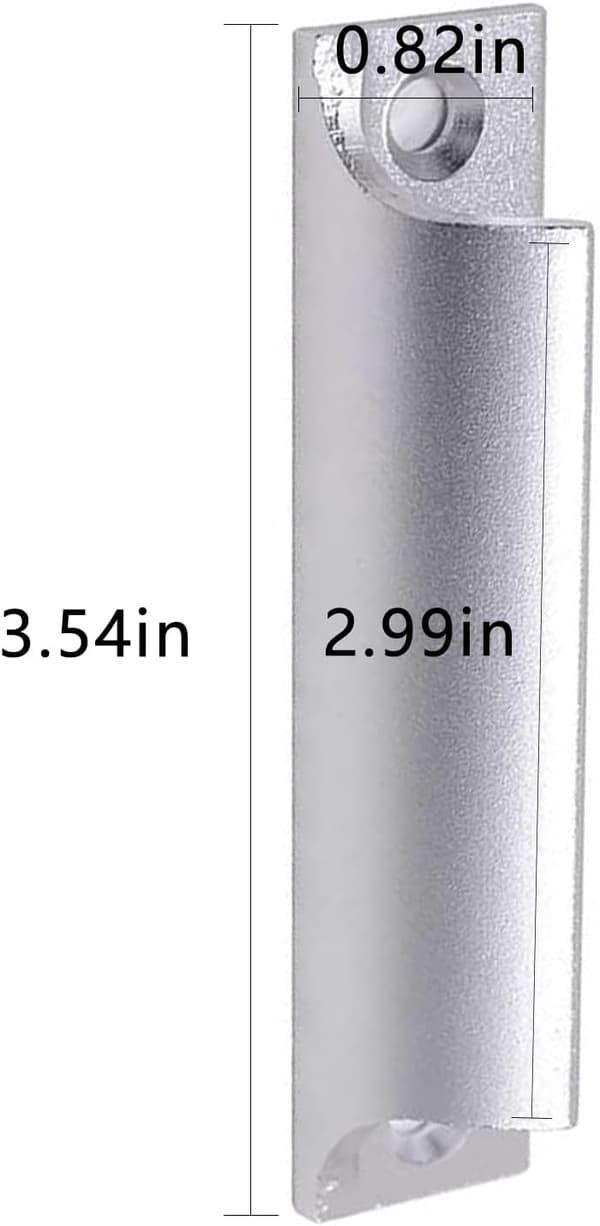 Sliding Door Handle - Kitchen Cabinet Handle - Balcony Door Handle, Suitable for Sliding Doors, Wooden Doors, Windows with 4 Screws (Silver)