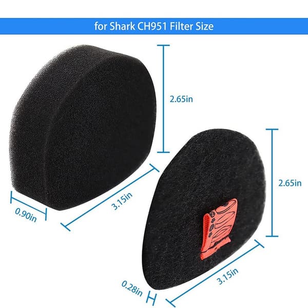 2 kpl sopii Shark CH901/CH950/CH951/CH951C suodattimeen