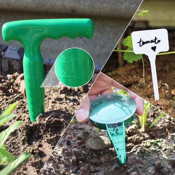 Garden Seed Planting Tool Kit - Dibber Seed Set with Plant Labels Garden Tools