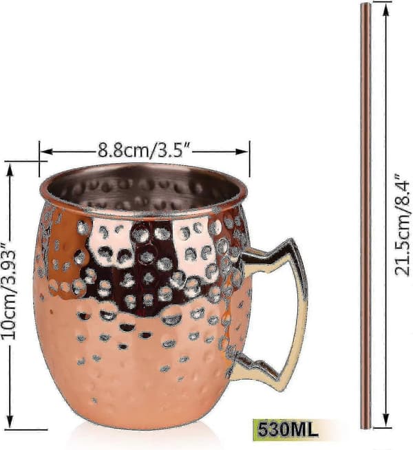 Shaving Bowls Mugs Moscow Mule Copper Mugs - Set of 4 Handmade Pure Solid Copper Mugs 16 oz Gift Box