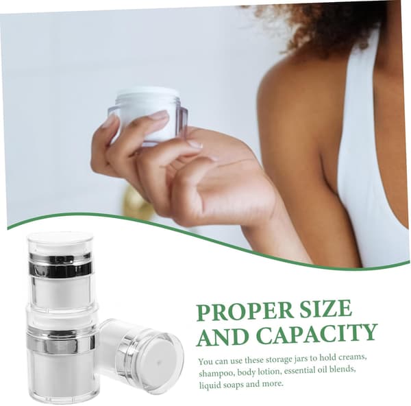 3 Pcs Face Cream Lotion Bottle Refillable Creams Sub-bottle Leak-proof Double-layer Design Toiletries for Travel