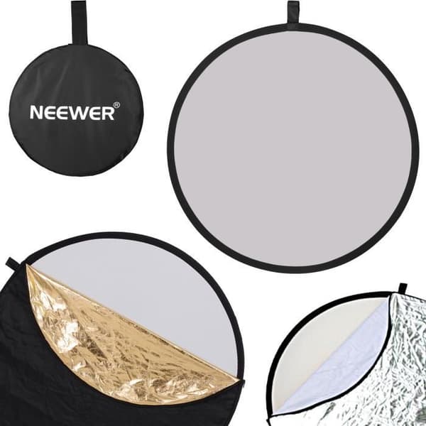 Neewer 5-in-1 Foldable 80cm Reflector for Photography - Silver, Gold, White and Black[DB]