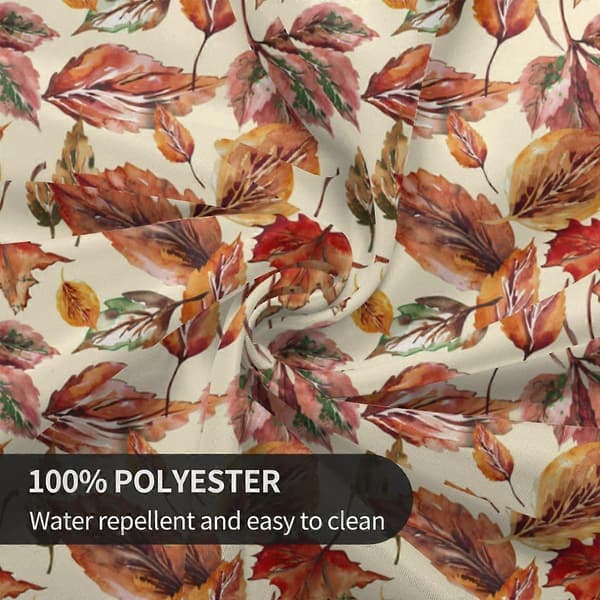 60 tommer rund duk høst lønneblad - Rust oransje gule høstblader polyester innendørs/utendørs duk vanntett vaskbar gjenbrukbar for hjemmet