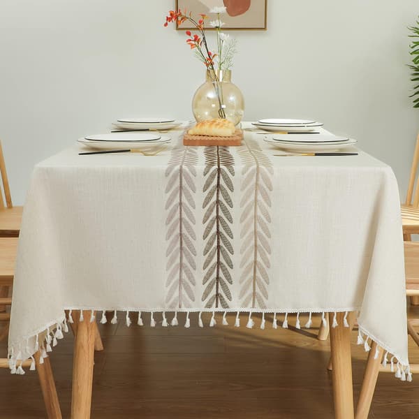 Tablecloth for dining table, rustic kitchen cloth, coffee table (FQ)